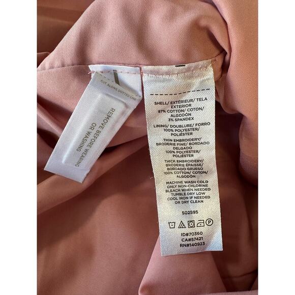 GORGEOUS Loft Women Pencil Skirt Embroidered Cotton Coquette Old Money Size 6 - Picture 9 of 9